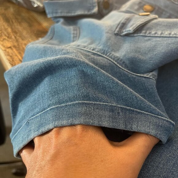 Denim Jumpsuit with Button Details - Picture 2 of 6